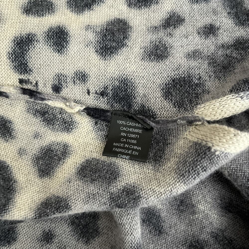 360 Cashmere Cardigan Sweater Womens S Jocelyn Leopard Dip Dye Longline Designer - Picture 8 of 11